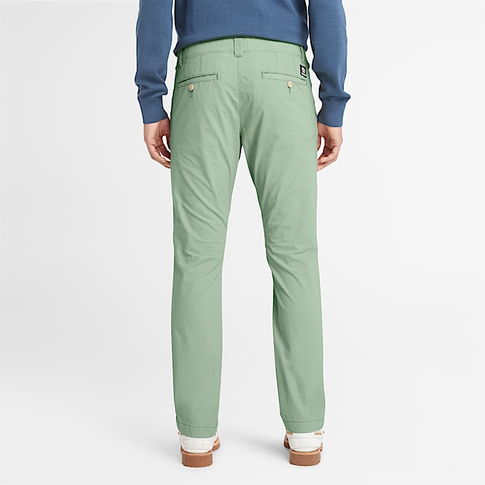 Claremont Poplin Chino Trouser for Men in Green