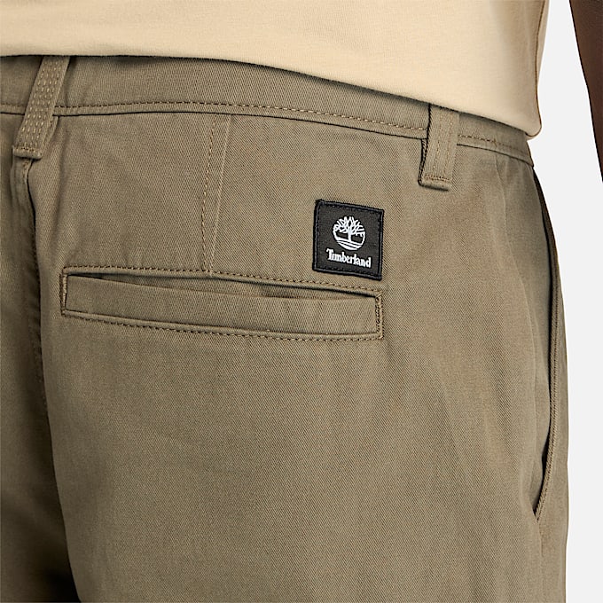 Pantalon cargo en sergé Brookline pour homme en vert