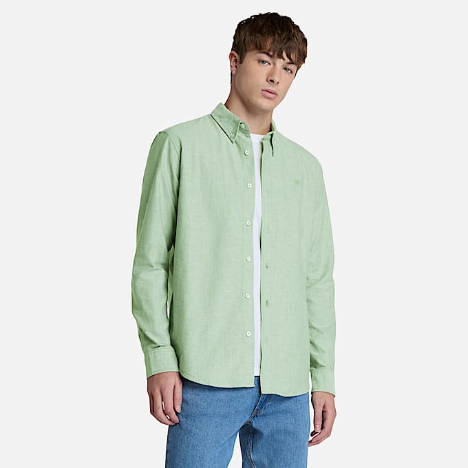 Oxford Shirt for Men in Green - 1
