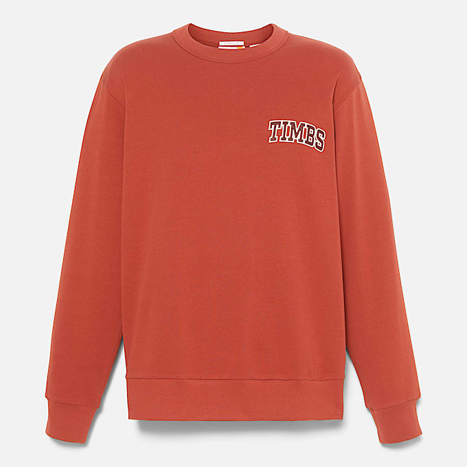 TIMBS Graphic Crewneck Sweatshirt for Men in Red