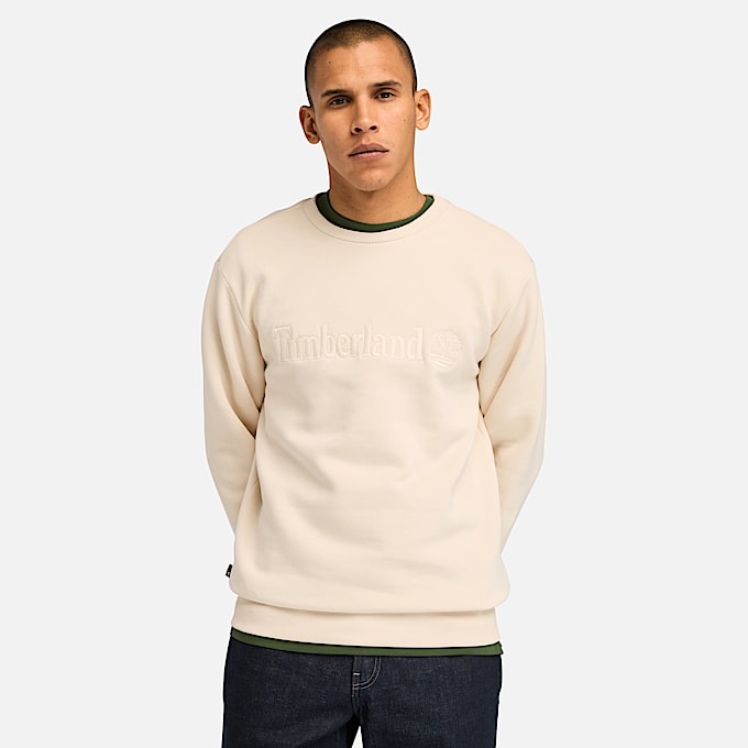 Hampton Crew Neck Sweatshirt for Men in Light Beige - 1
