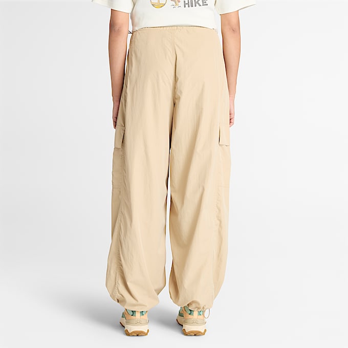Parachute Trousers for Women in Beige