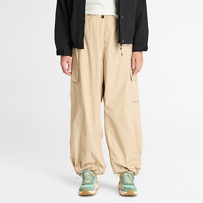 Parachute Trousers for Women in Beige - 1