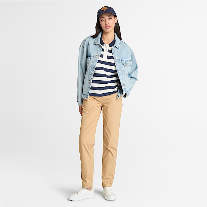 Polo a Maniche Corte da Donna in blu scuro