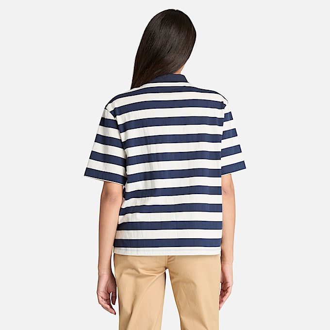 Polo a Maniche Corte da Donna in blu scuro