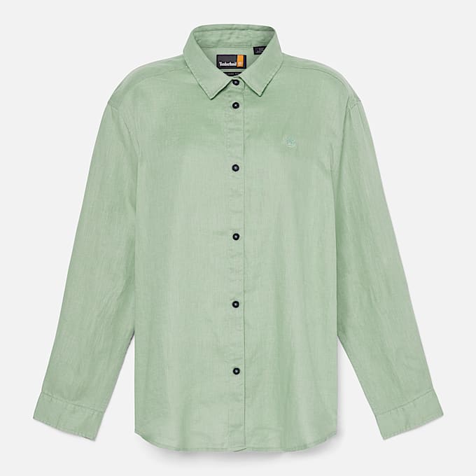Camicia in Lino da Donna in verde