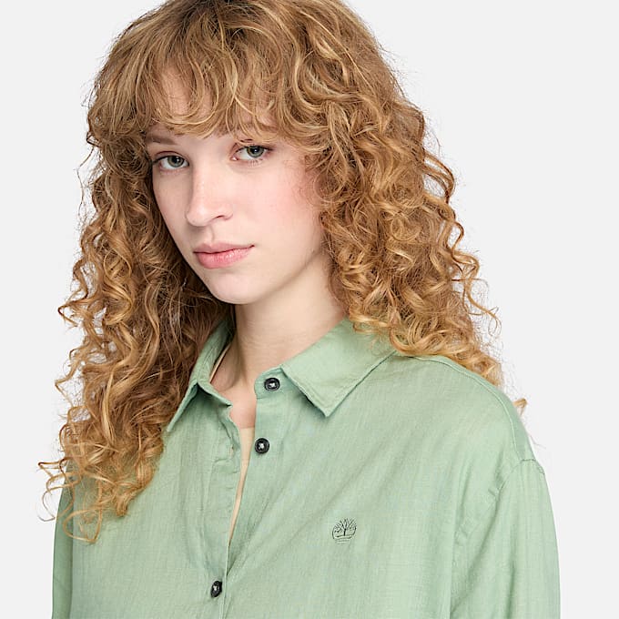 Camicia in Lino da Donna in verde