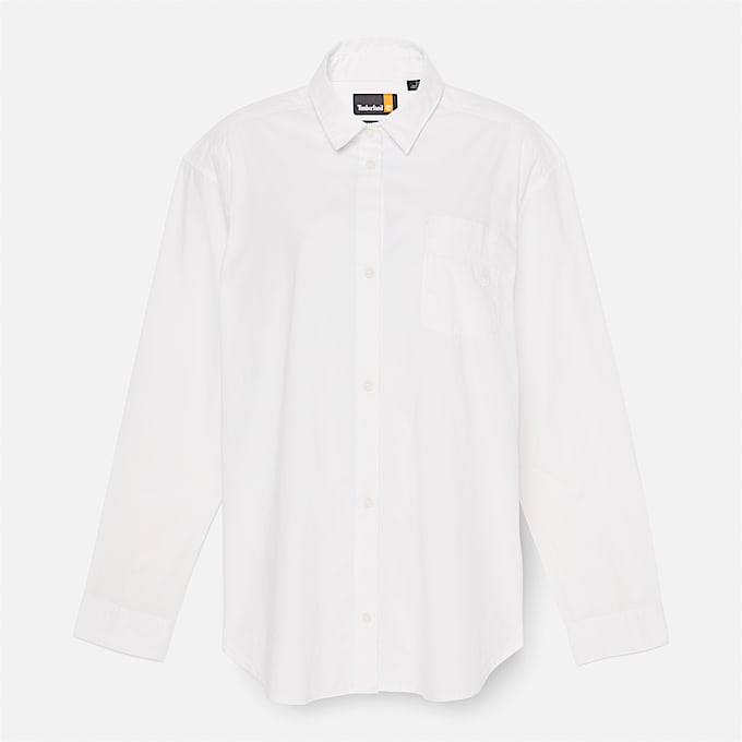 Camicia in Popeline da Donna in bianco
