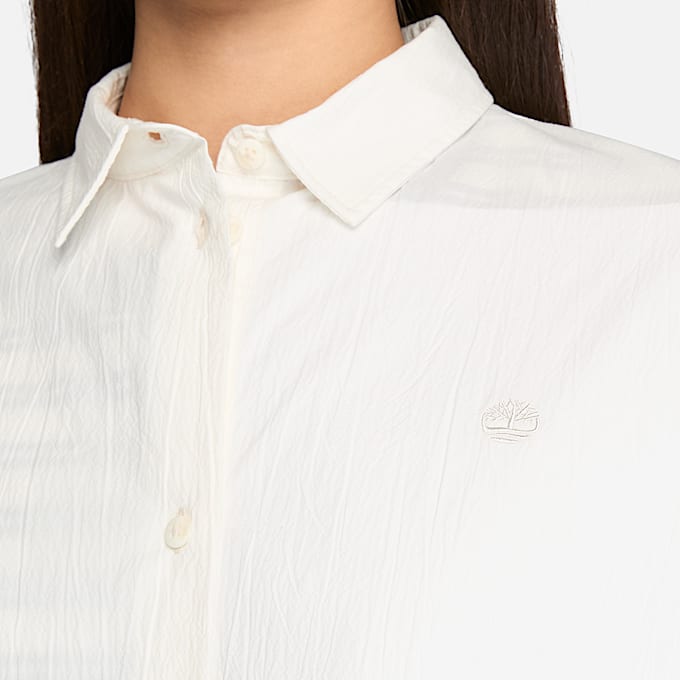 Camicia a Maniche Corte da Donna in bianco