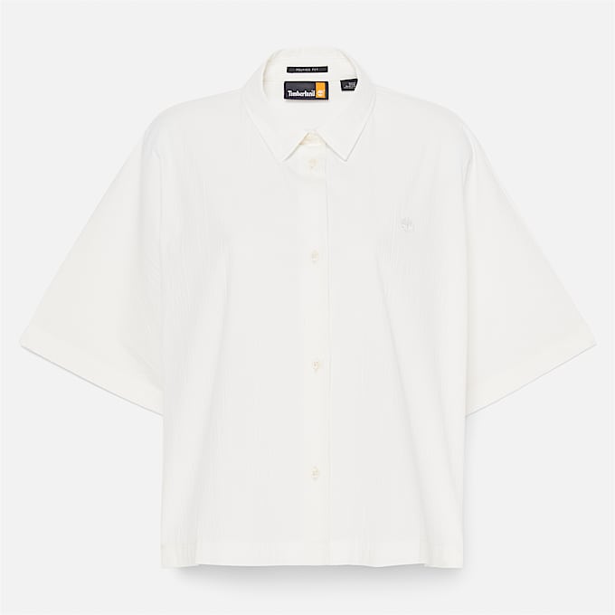 Camicia a Maniche Corte da Donna in bianco