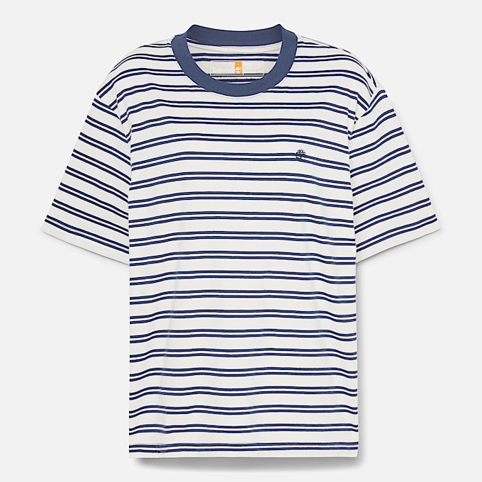 Gestreiftes Dunstan Kurzarm-T-Shirt für Damen in Dunkelblau