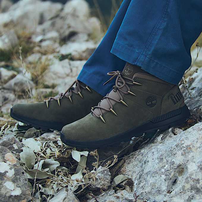 Sprint Trekker Mid-Top-Sneaker zum Schnüren für Herren in Dunkelgrün