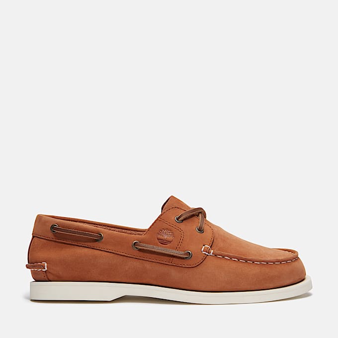Chaussure bateau classique pour femme en marron - 1