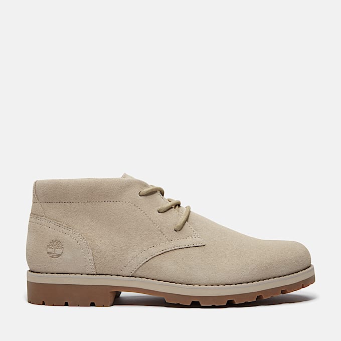 Britton Square Mid Lace Up Boot for Men in Light Brown - 1