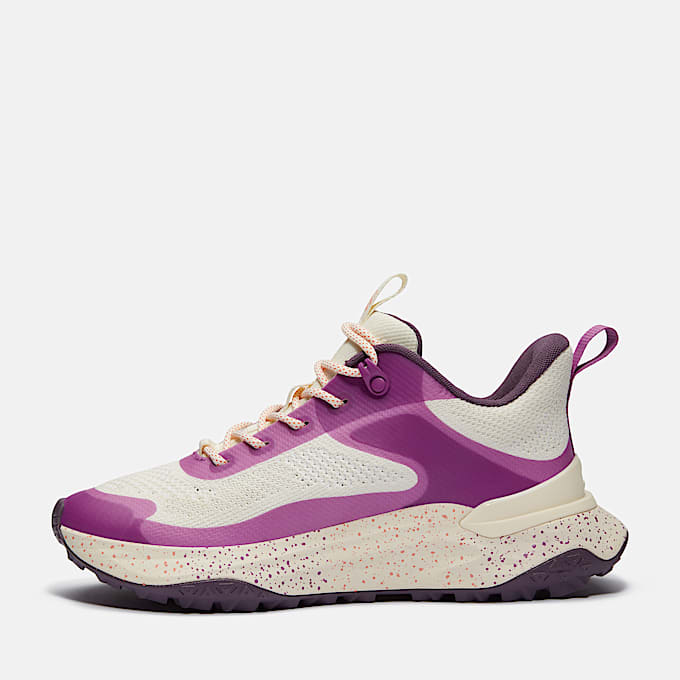 Motion Access Low Lace Up Trainer for Women in Beige/Purple