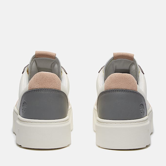 Laurel Court Low Lace-Up Trainer for Women in White and Grey