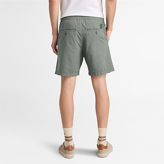 Shorts in Cotone e Lino da Uomo in verde chiaro