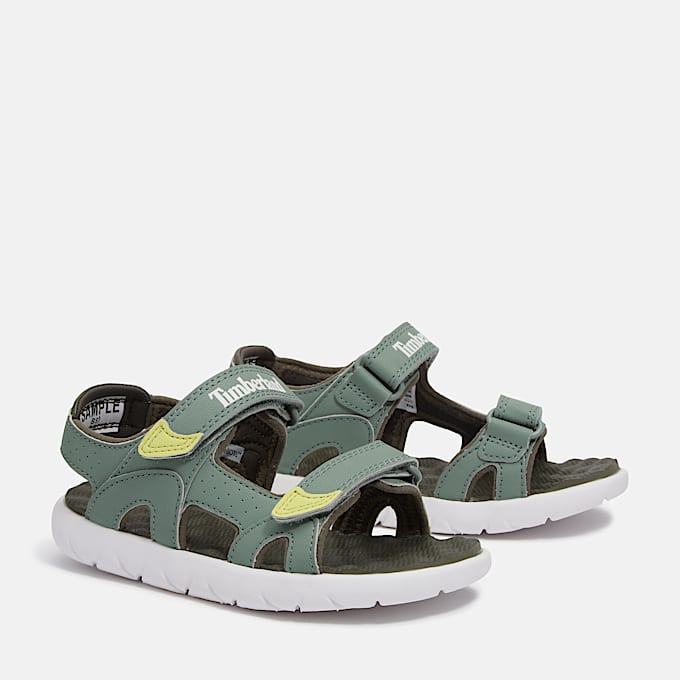 Sandalias de doble tira Perkins Row para niño (de 35,5 a 40) en verde claro