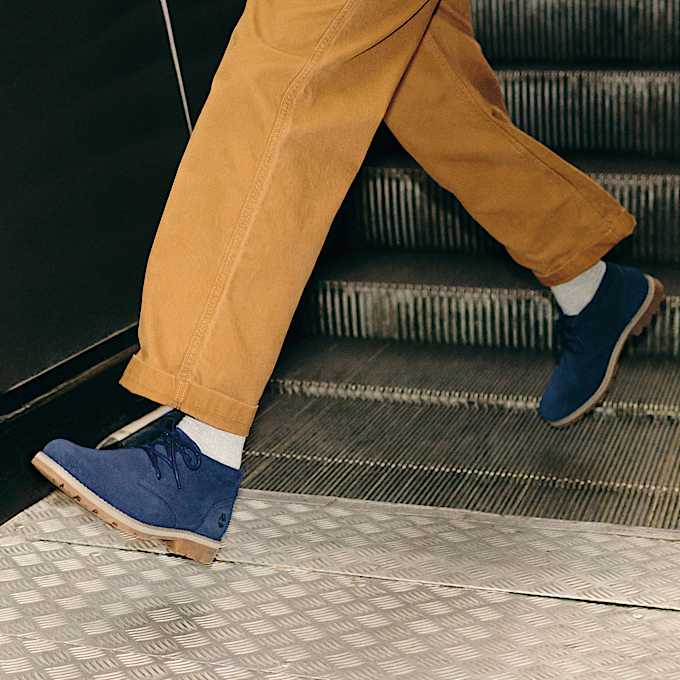 Halbhoher Britton Square Schnürstiefel für Herren in Blau