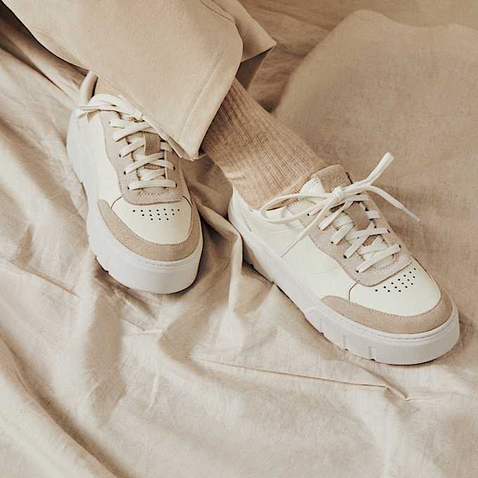 Sneaker Bassa Stringata Laurel Court da Donna in bianco - 1