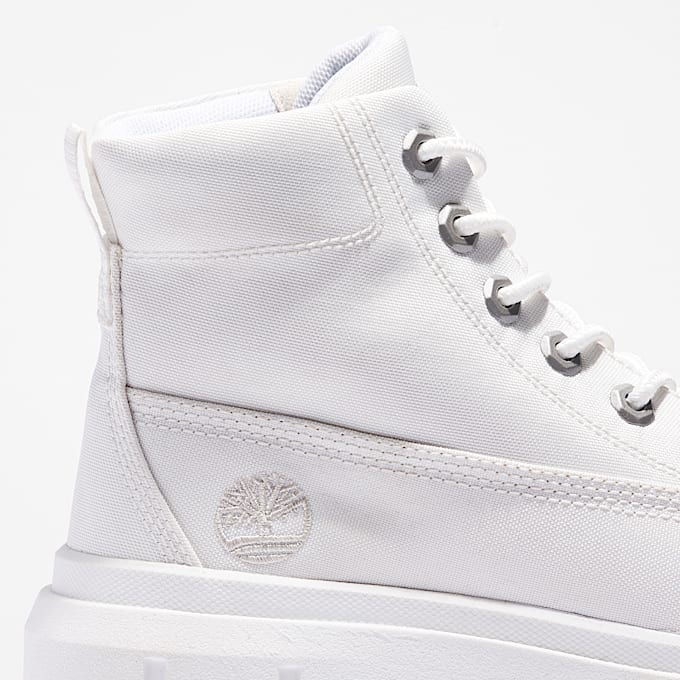 Stivale Stringato Greyfield Mid da Donna in bianco