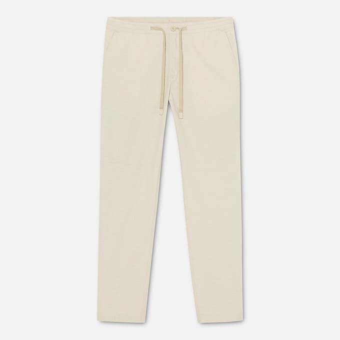 Joggers in Cotone e Lino da Uomo in beige