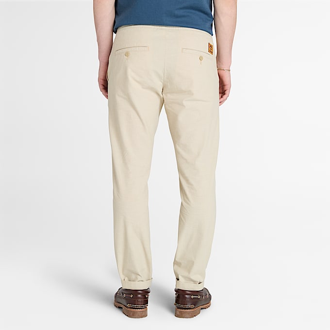 Joggers in Cotone e Lino da Uomo in beige