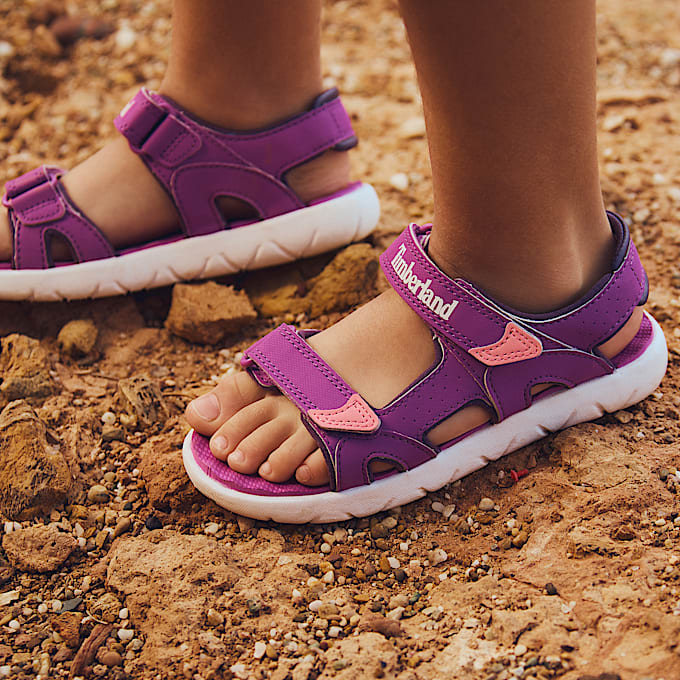 Perkins Row Backstrap Sandal for Youth in Purple