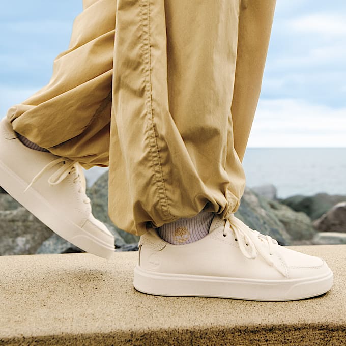 Basket basse à lacets Emerson Street pour femme en blanc - 1