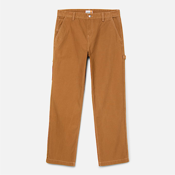Rindge Carpenter-Hose aus gewaschenem Canvas für Herren in Dunkelgelb