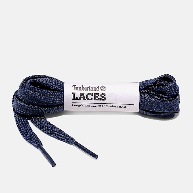 Flat Polyester Laces 52 Inch in Dark Blue - 1