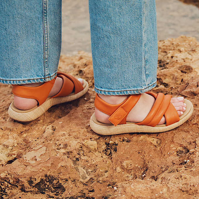 Belmar Waves Backstrap Sandal for Women in Orange