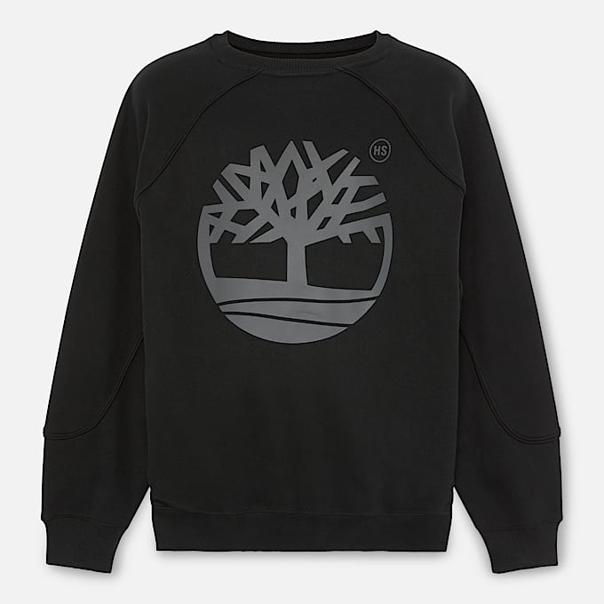Timberland® und HIGHSNOBIETY Raglan-Sweatshirt mit Rundhalsausschnitt in Schwarz
