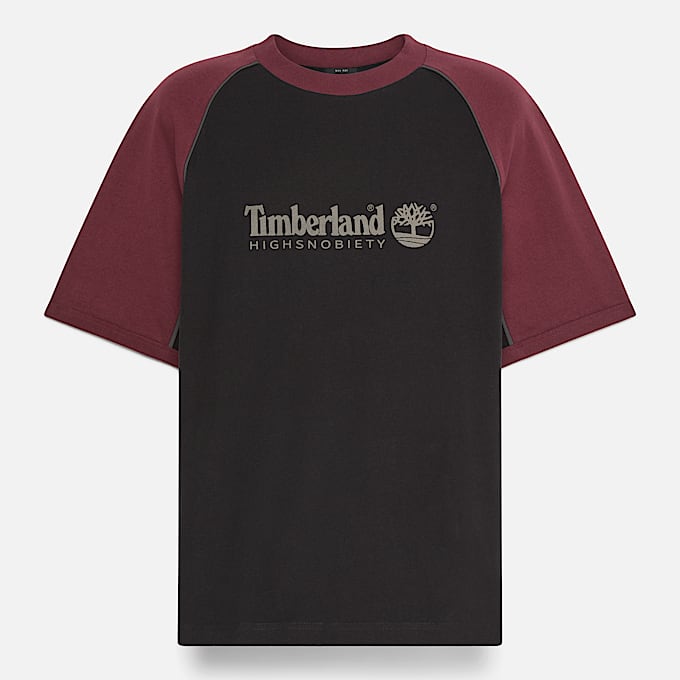 T-shirt colorblock à manches raglan Timberland® et HIGHSNOBIETY en noir