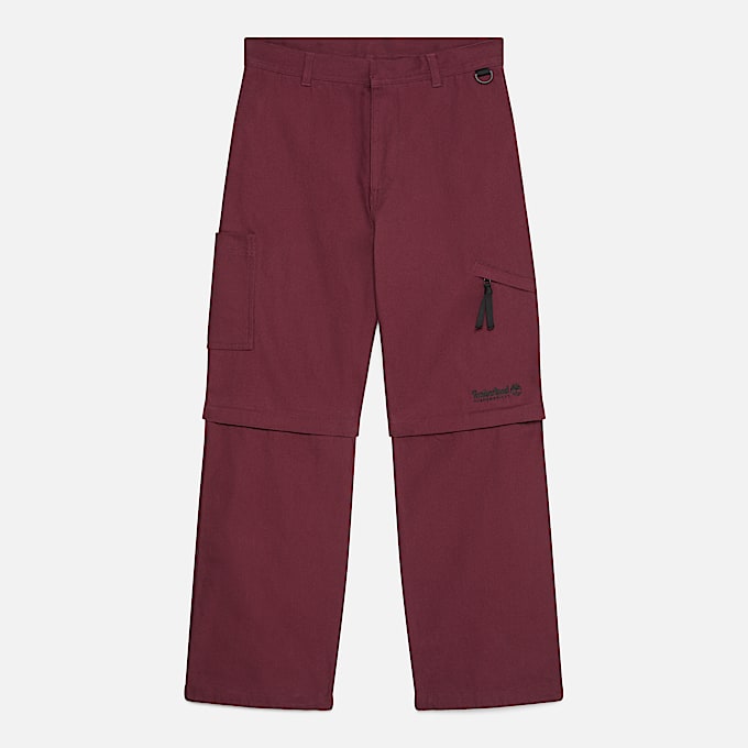 Pantalon en toile 2-en-1 convertible Timberland® et HIGHSNOBIETY en bordeaux