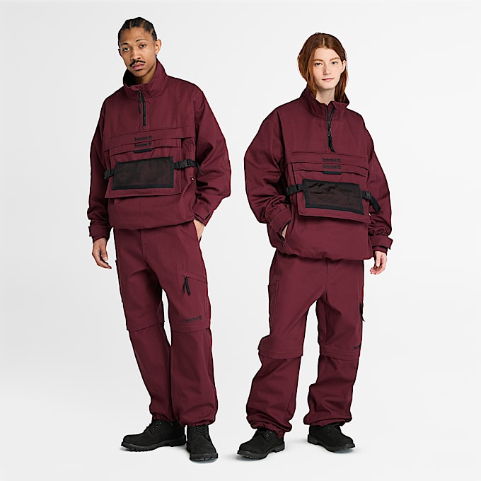 Veste à enfiler avec sac amovible Timberland® et HIGHSNOBIETY en bordeaux - 1