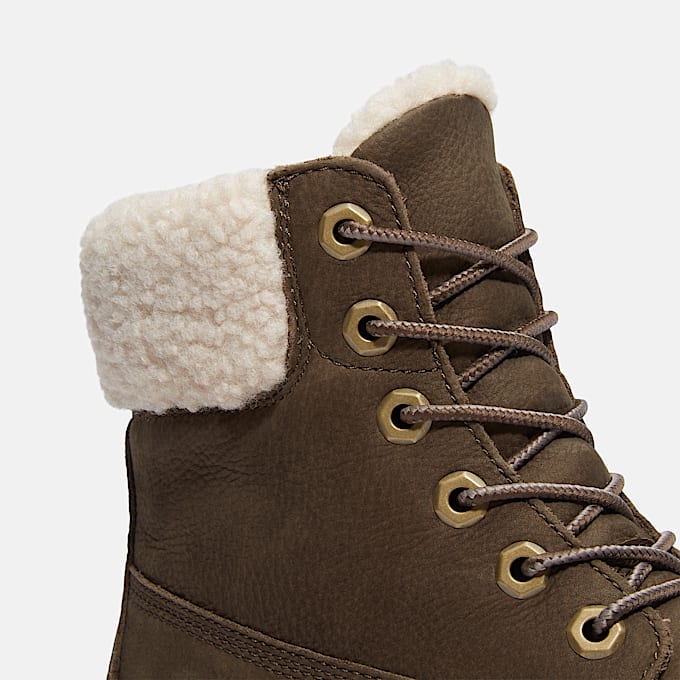 Wasserdichter Stone Street Boot mit Plateausohle und warmem Futter für Damen in Dunkelbraun