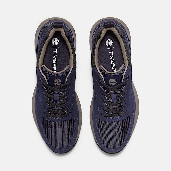 Basket Voyager Park pour homme en MAILLE BLEU MARINE