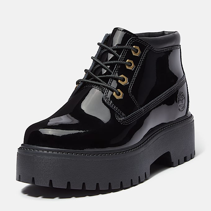 Wasserdichter Stone Street Boot mit Plateausohle für Damen in Schwarz