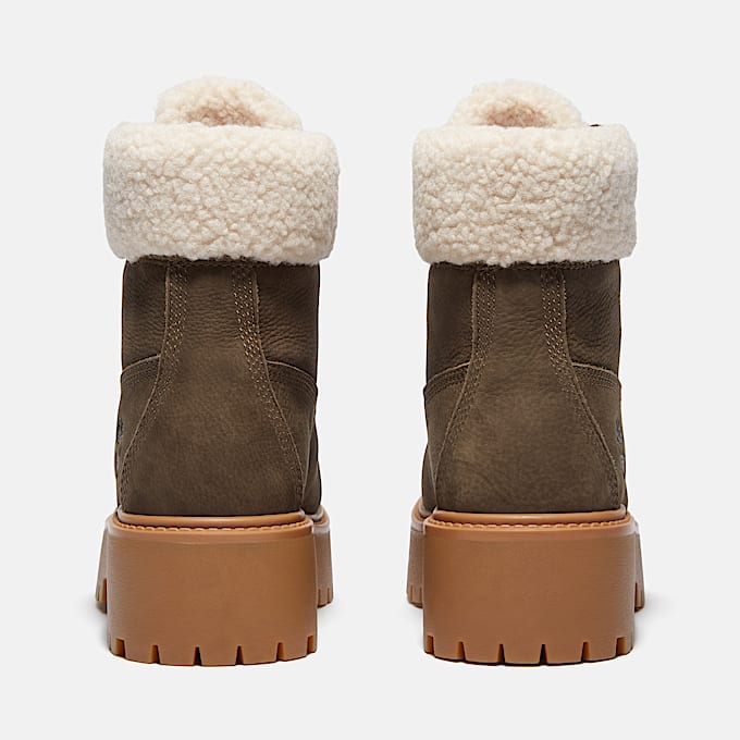 Wasserdichter Stone Street Boot mit Plateausohle und warmem Futter für Damen in Dunkelbraun