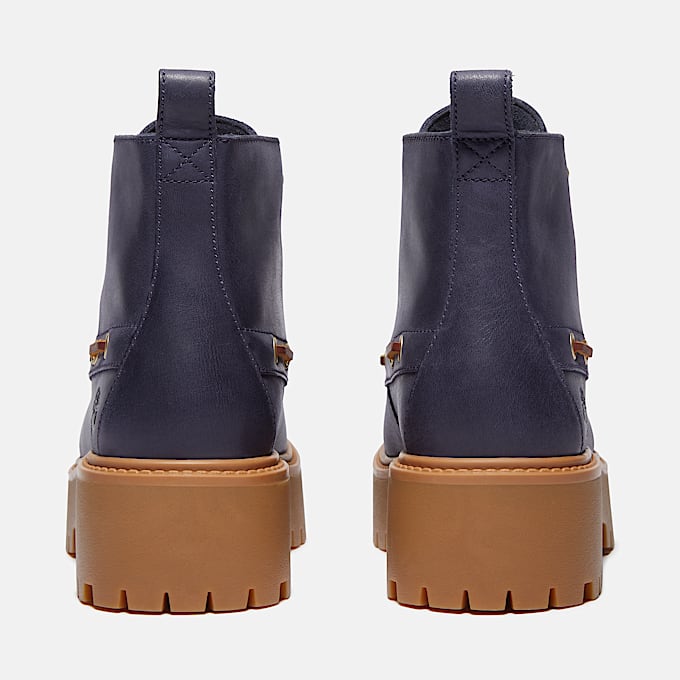 Stone Street Platform Kiltie Boot for Women in Dark Blue