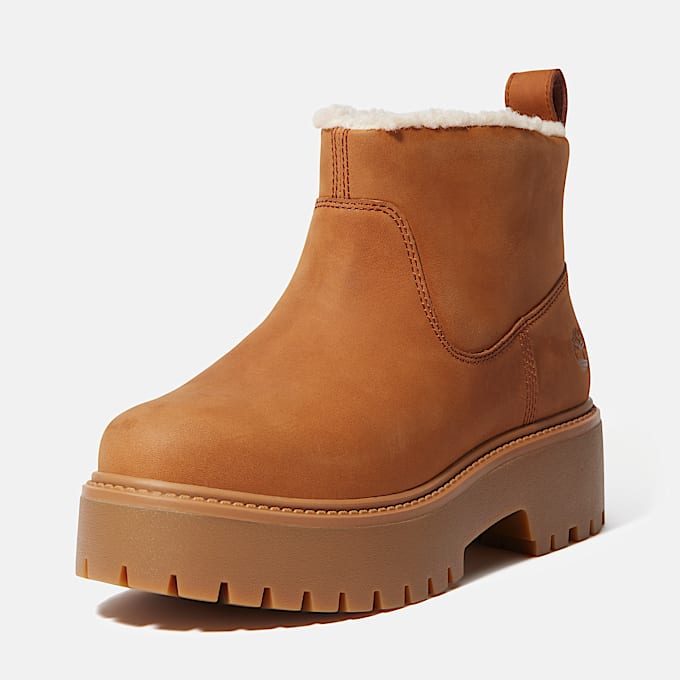 Stone Street Boot mit warmem Futter und Plateausohle für Damen in Braun