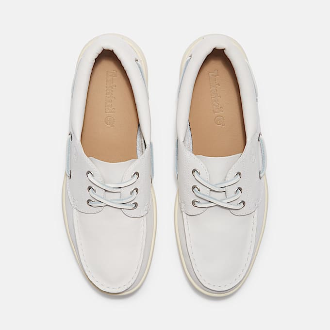 Chaussure bateau Portofino Pier pour homme en Blanc