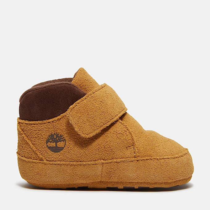 Crib Bootie for Infant in Yellow/Brown - 1