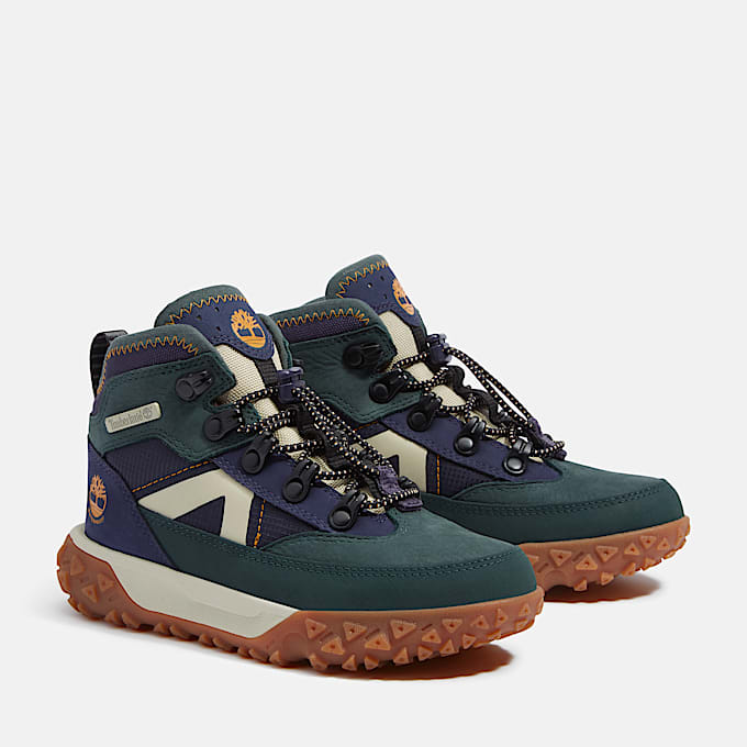 Zapatillas GreenStride™ Motion 6 con cordones elásticos para niños (de 20 a 30) en verde oscuro
