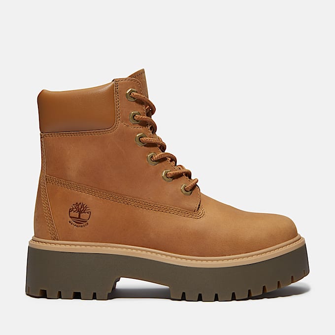 Stone Street 6-Inch Waterproof Platform Boot for Women in Yellow - 1