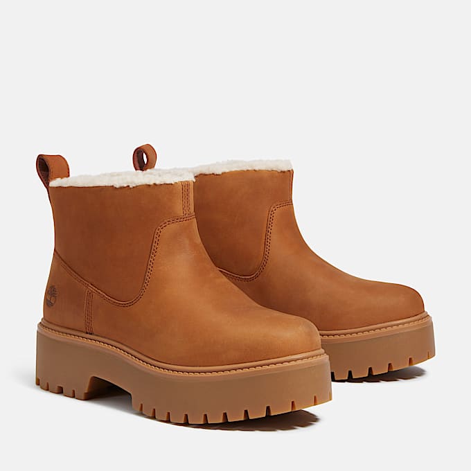 Stone Street Boot mit warmem Futter und Plateausohle für Damen in Braun