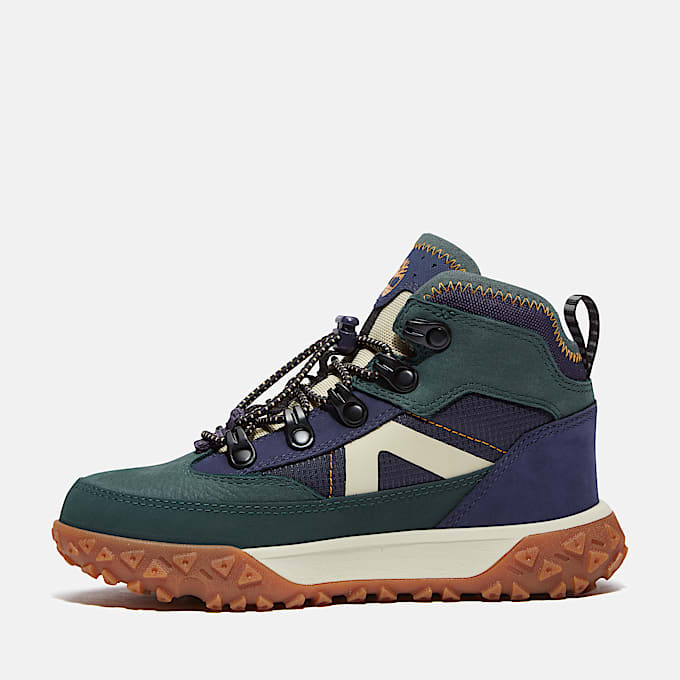 Zapatillas GreenStride™ Motion 6 con cordones elásticos para niños (de 20 a 30) en verde oscuro