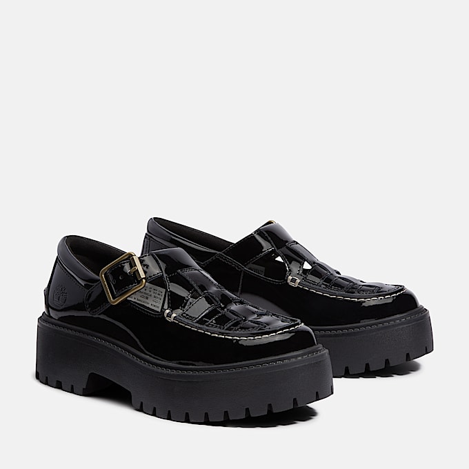 Stone Street Schnallenschuh mit Plateausohle für Damen in Schwarz