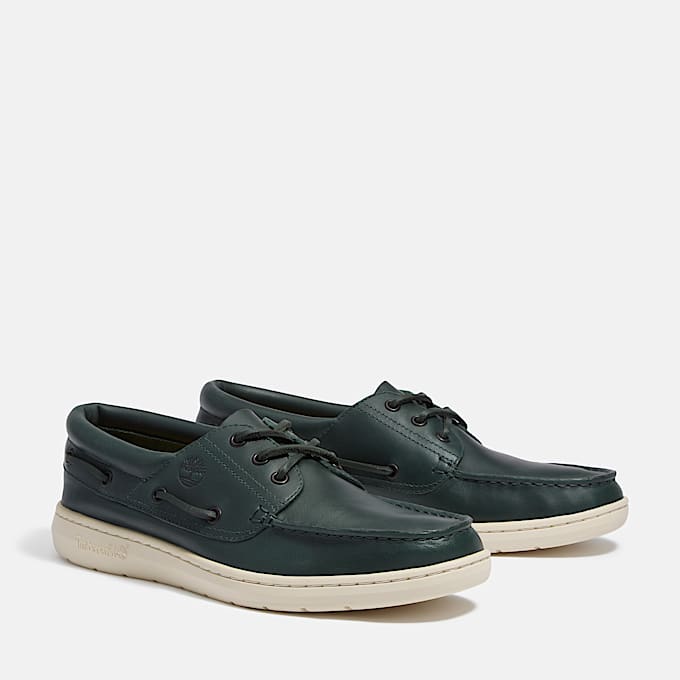 Chaussure bateau Portofino Pier pour homme en vert foncé
